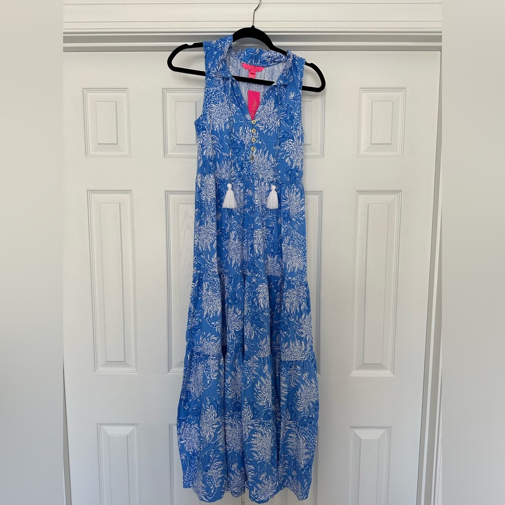 NWT Lilly Pulitzer Malone Maxi in Croc and Lock It size XXS